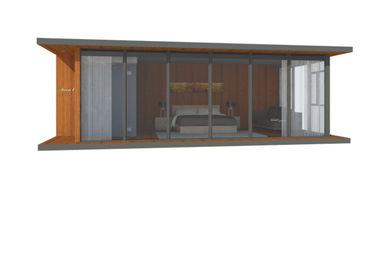 1개의 이야기 조립식 가옥 가정에 현대 가벼운 목제 회색 조립식 집
