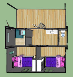 이동 주택 오두막 팽창할 수 있는 콘테이너 집을 가진 방수 이동할 수 있는 집 콘테이너